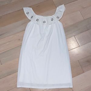 Les Tout Petits made in USA girls shut off shoulder shift dress